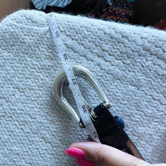 Brighton Blue Embossed Leather Belt - Picture 5 of 5